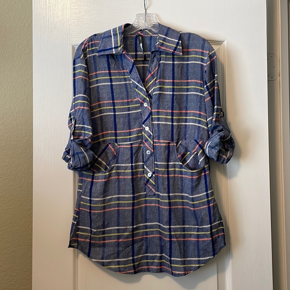 Anthropologie plaid tunic